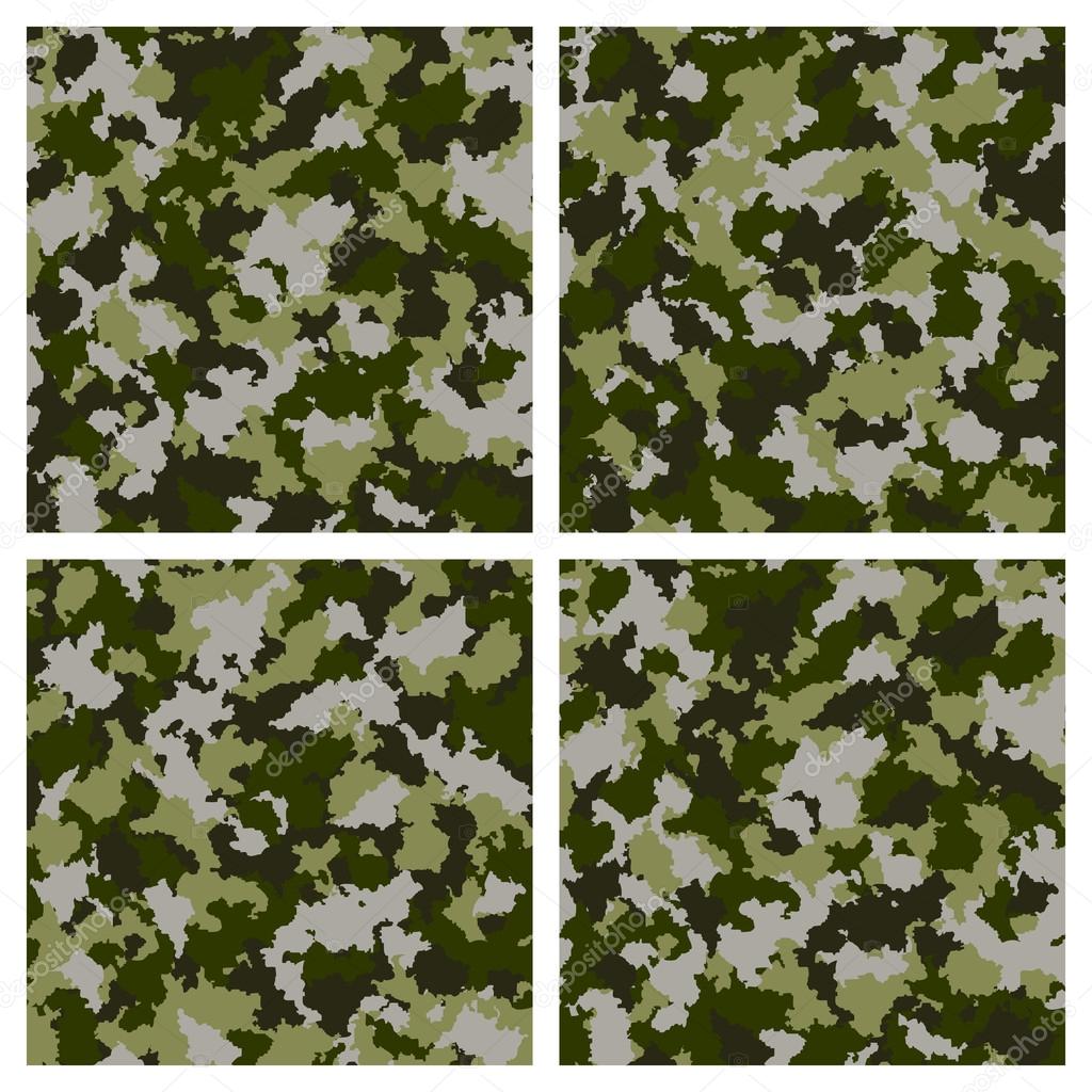 Set of seamless camouflage pattern