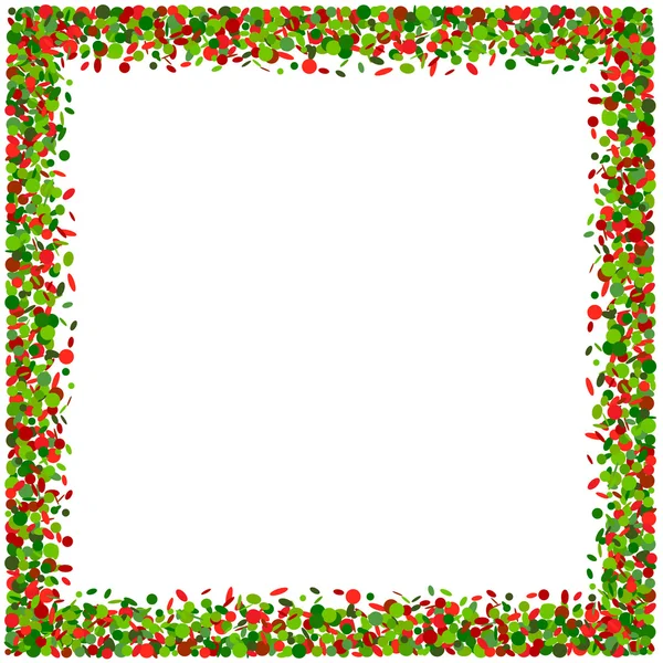 Confetti frame in red and green — Stock Vector