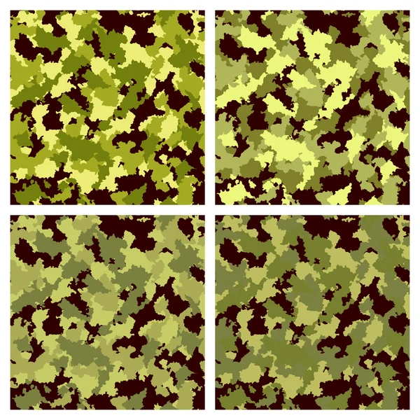 Set of seamless camouflage pattern — Stock Vector