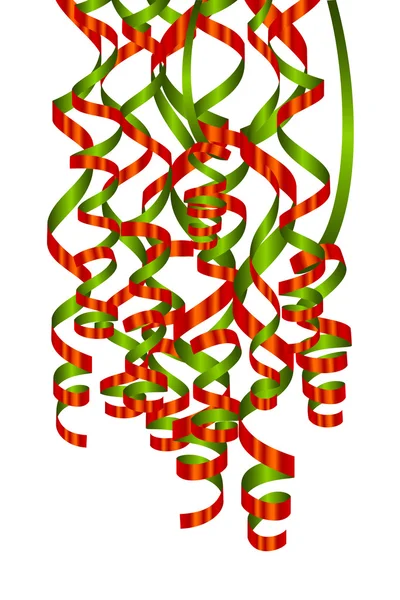 Serpentine v červené a zelené — Stockový vektor
