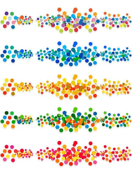 Ensemble de bannières abstraites confettis — Image vectorielle