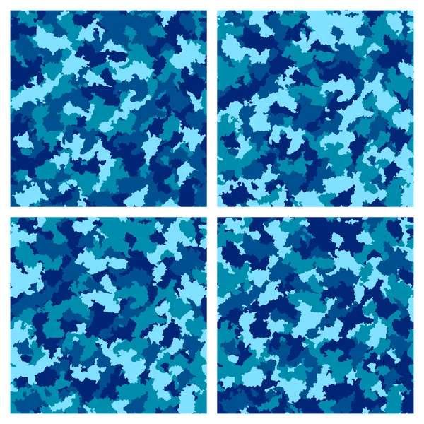 Ensemble de motif de camouflage sans couture — Image vectorielle