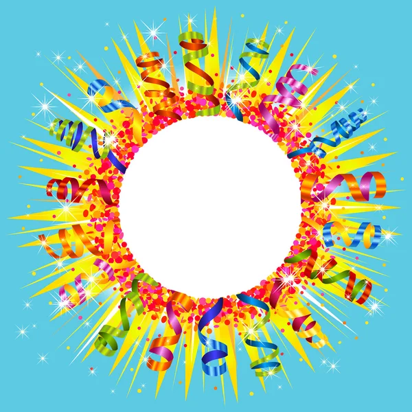 Confettis et soleil serpentin — Image vectorielle