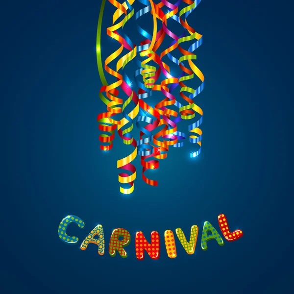 Carnaval con serpentina — Vector de stock