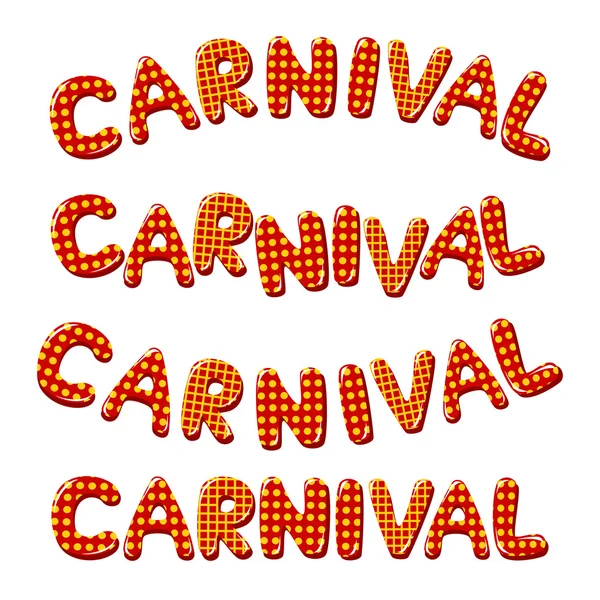 Colorful Carnival Text — Stock Vector
