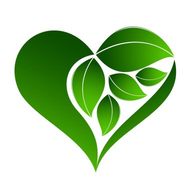 soyut bitki kalp öğesi simgesi