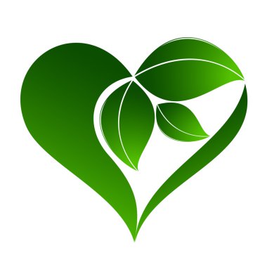 soyut bitki kalp öğesi simgesi