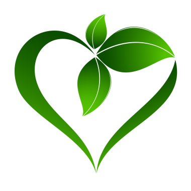 soyut bitki kalp öğesi simgesi