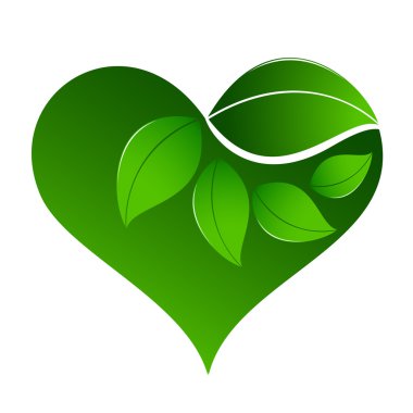 soyut bitki kalp öğesi simgesi