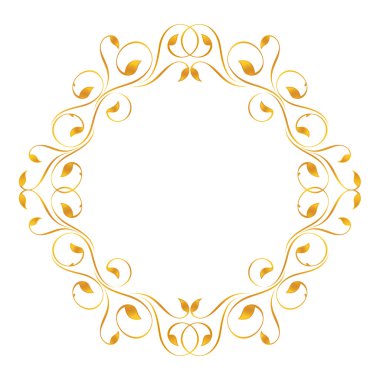 Vintage çerçeve altın. simetrik içe doğru