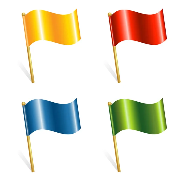 Ensemble de drapeaux colorés — Image vectorielle