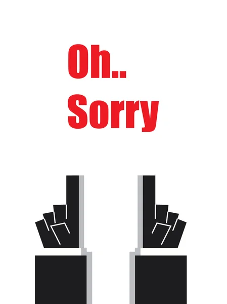 OH SORRY tipografie — Vector de stoc