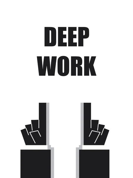 Tipografía DEEP WORK — Vector de stock