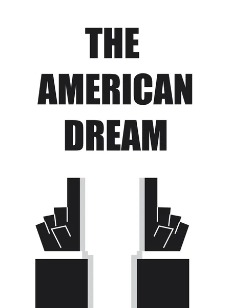 THE AMERICAN DREAM typography — Stock Vector