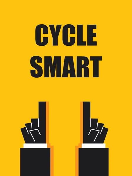 Manifesto tipografico CYCLE SMART — Vettoriale Stock