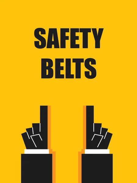 Cinturones de seguridad signos y símbolos — Vector de stock