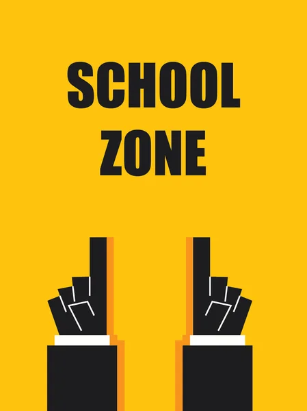 SCHOOL ZONE sinais e símbolos — Vetor de Stock