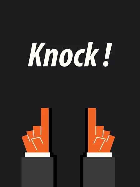 Knock Typography Vektor — Stockvektor