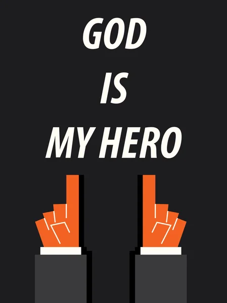 GOD IS MY HERO typography vector — Stock Vector