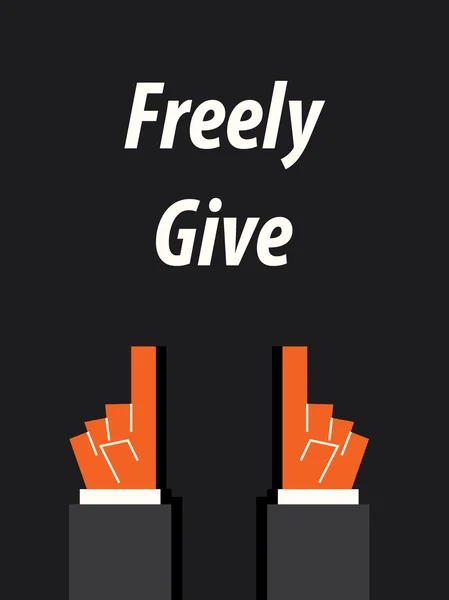 FREELY GIVE typografivektor – stockvektor