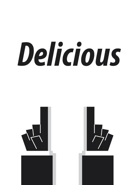 DELICIOUS typography vector — Stock Vector