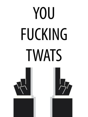 YOU FUCKING TWATS typography 