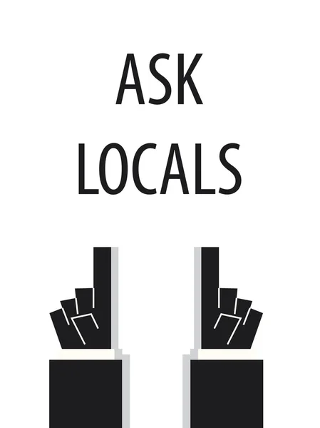 ASK LOCALS vecteur de typographie — Image vectorielle