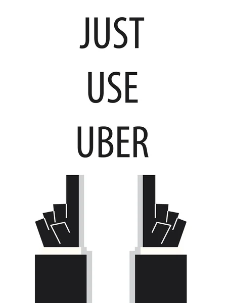 Tylko wykorzystanie Uber Typografia — Wektor stockowy