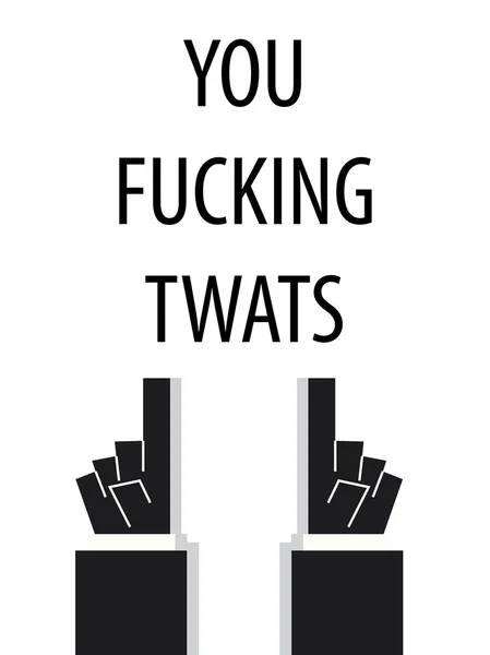 YOU FUCKING TWATS typography — Stock Vector