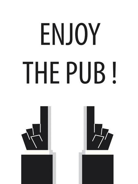 ENJOY THE PUB typography — Stock Vector