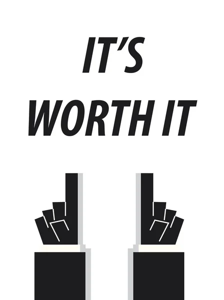 IT'S WORTH IT typography — Stock Vector