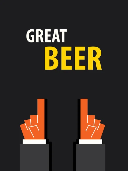 偉大なビール タイポグラフィ ベクトル — ストックベクタ