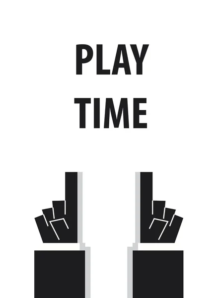 PLAY TIME typography vector — Stock Vector