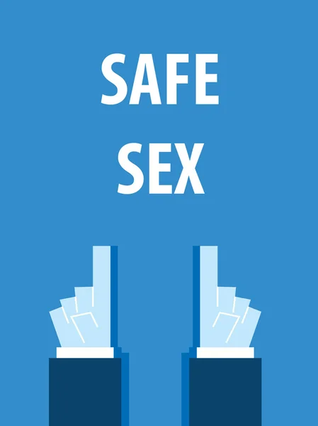 SAFE SEX typography vector — Stock Vector