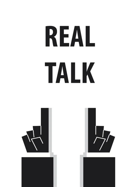 Manifesto tipografico REAL TALK — Vettoriale Stock