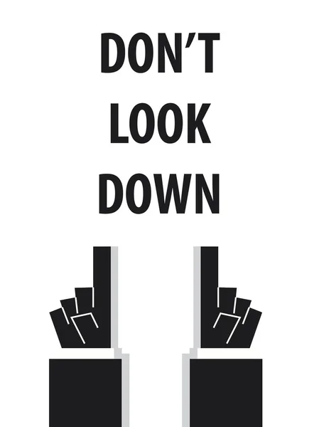 Don't Look Down typografie — Stockvector