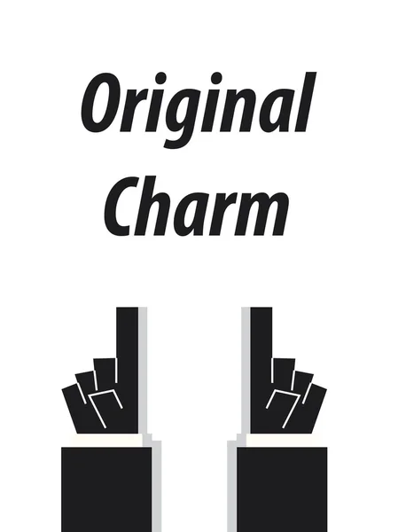 ORIGINAL CHARM typography vector — Stock Vector