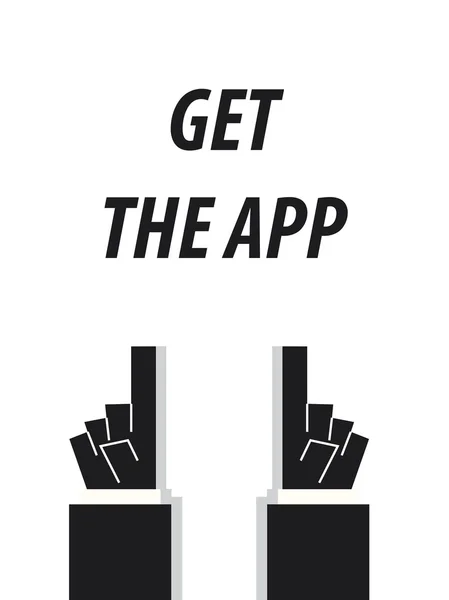 GET THE APP typography vector — Stock Vector