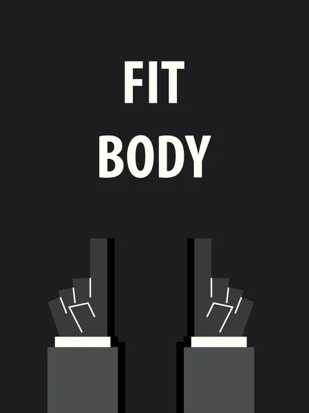 FIT BODY typography vector illustration — Stock Vector