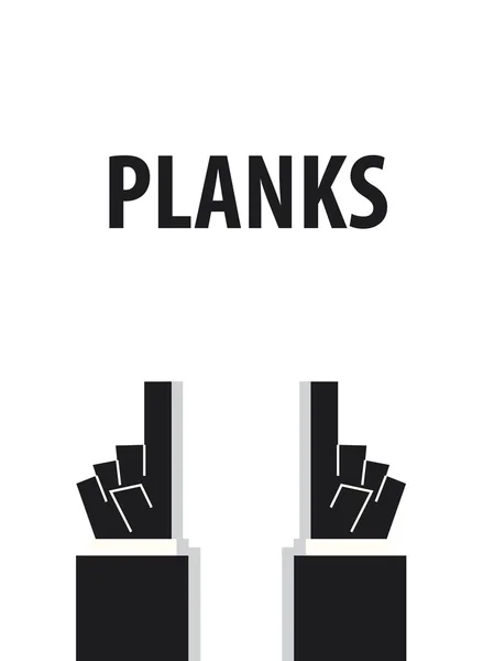 PLANKS tipografía vector ilustración — Archivo Imágenes Vectoriales