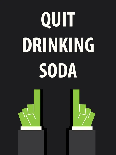 Stoppen met drinken Soda typografie vectorillustratie — Stockvector