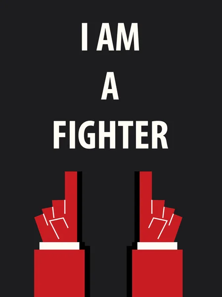 I AM A FIGHTER typography vector illustration — Stock Vector