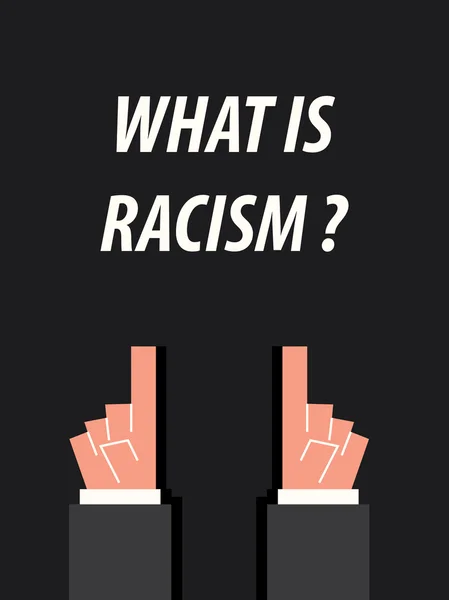 QUÉ ES RACISMO tipografía vector ilustración — Vector de stock