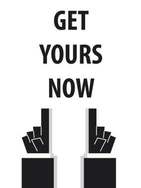 Senin şimdi tipografi illüstrasyon vektör elde