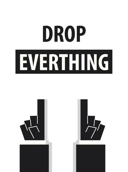 DROP TOUT typographie illustration vectorielle — Image vectorielle