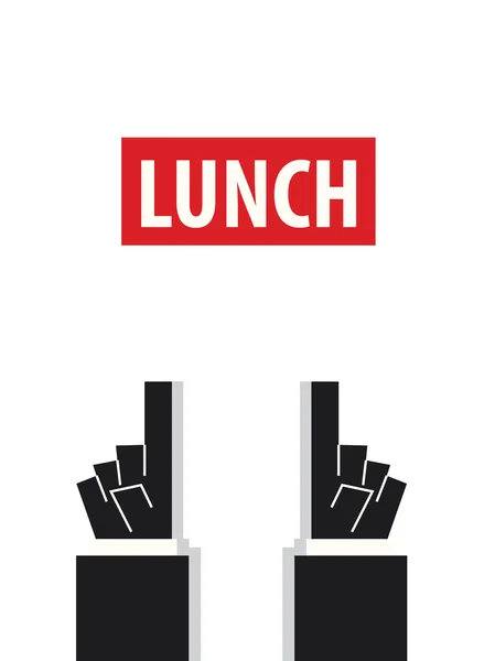 Lunch typografie vectorillustratie — Stockvector