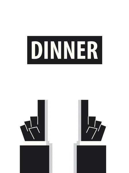 DINNER typographie illustration vectorielle — Image vectorielle