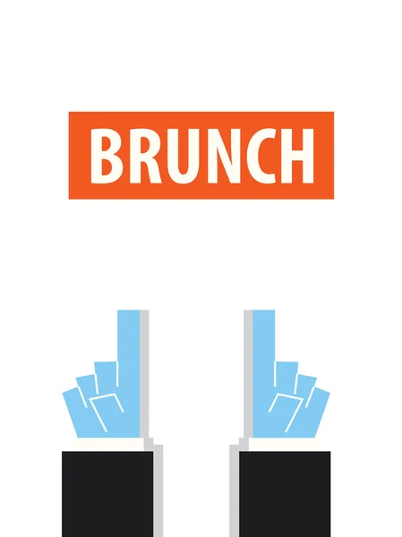 BRUNCH tipografía vector ilustración — Archivo Imágenes Vectoriales