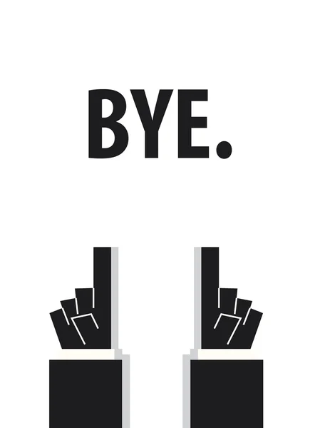 Bye typografi illustration vektor — Stock vektor