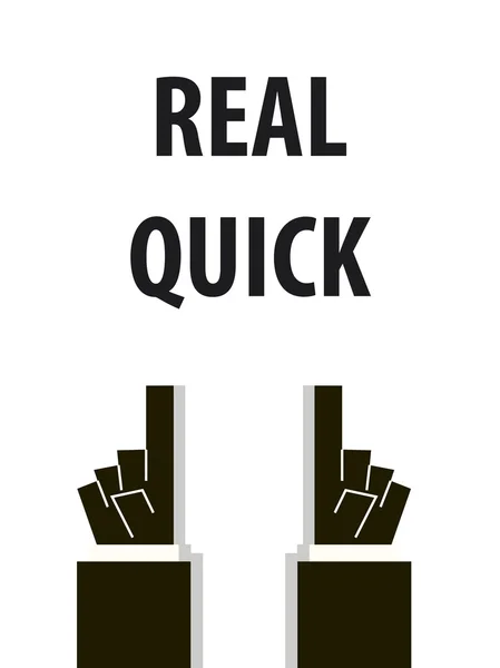REAL QUICK tipografía vector ilustración — Vector de stock